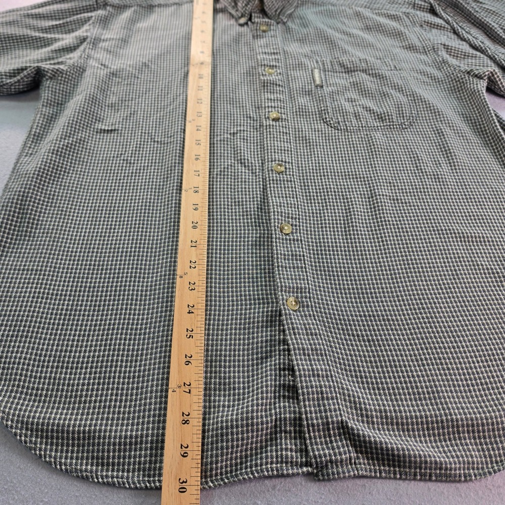 Columbia Sportswear Mens XL Green Micro Check Shirt Outdoorsy Gorpcore - Picture 5 of 8